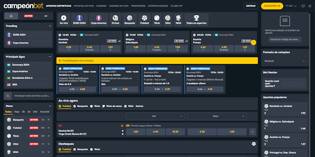 Apostas online futebol